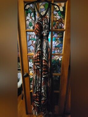 Morrell Maxie Black and Brown Animal-Print Maxi Dress #26